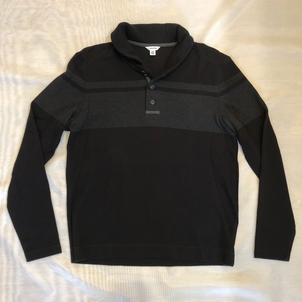 Men's Calvin Klein 2-Button Collared Sweater